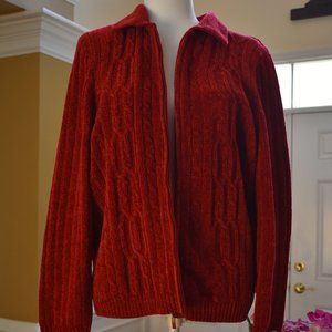 Cranberry, zip front jacket